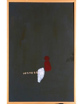 2028-ANTÓN LAMAZARES (Maceira 1954) Sin título" Acrílico y barnices sobre cartón Firmado Medidas: 114 x 76 cm. "