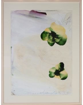 72-ANTONIO MURADO (Lugo 1964) Sin título". 2013 Acrílico y ceras sobre papel Firmado y fechado 2013 Medidas: 108 x 76,5 cm."
