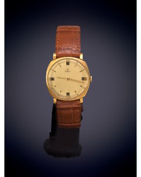 741-EBEL"" RELOJ DE PULSERA DE COLECCIÓN, CAJA DE ORO AMARILLO DE 18K. MOVIMIENTO MECÁNICO MANUAL. Esfera dorada al igual que las a