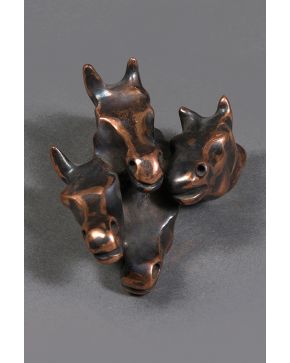 2003-RAMÓN DE VARGAS (Getxo 1934)  Caballos" Pareja de esculturas en bronce Firmadas Numeradas  105/200, 107