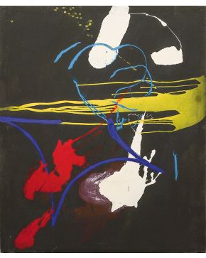 2016-JAVIER RIERA (Avilés 1964) Sin título". 1999 Óleo sobre lienzo Firmado al dorso Medidas: 195 x 162 cm.