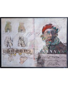 2010-JAVIER PEREDA (Madrid 1947) Sin título" Óleo sobre lienzo Firmado al dorso Medidas: 95 x 128,5 cm. "