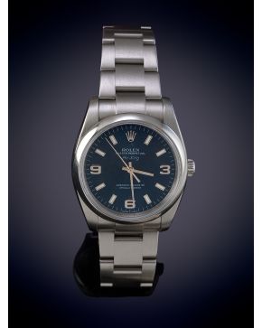 870-ROLEX OYSTER PERPETUAL AIR-KING" RELOJ DE PULSERA CON CAJA Y BRAZALETE EN ACERO. MOVIMIENTO AUTO