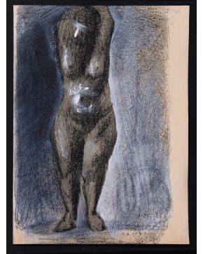 31-MARINO MARINI (Pistoya, Italia 1901- Viareggio, Italia1980) "Pomona". 1943 Óleo, pastel y lápiz negro sobre papel