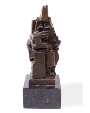 76-JORGE OTEIZA (Orio 1908-San Sebastián 2003) Figura sedente/Moisés"". 1988 Bronce sobre peana Firmado Edición de 5 ej