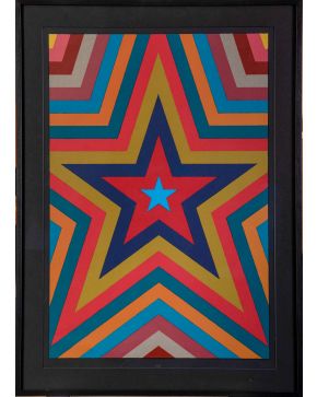 1361-SOL LEWITT (Hartford 1928-Nueva York 2007) Five Pointed Star with Color Bands". 1992 Seri
