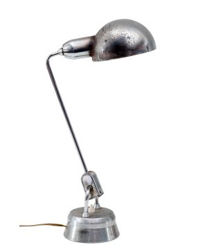 1468-YVES JUJEAU Y ANDRE MONIQUE Lámpara de escritorio JUMO 600". c. 1940 Diseñada por Yves Ju