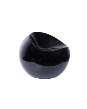1533-Ball chair" Dupont, Francia c.1960 En fibra de vidrio lacada en negro Medidas: 52 x 52 cm