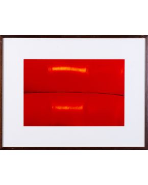 1227-JUAN USLÉ (Santander 1954)  Red Eileen". 1997 Cibachrome print sobre papel en aluminio