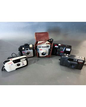 2053A-Lote de cinco cámaras analógicas Vintage modelos