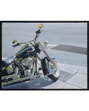 1375-CARLOS PULIDO (Val de Santo Domingo, Toledo 196) Harley Deluxe". 2012-2013 Óleo sobre lin