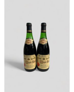 2000-Lote de dos cajas de vino Monte Real Gran Reserva 1973: 12 botellas cada una. 