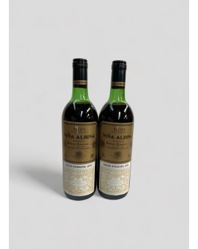 2012-Lote dos cajas de vino albina Gran Reserva 1973: de 12 botellas cada una. 