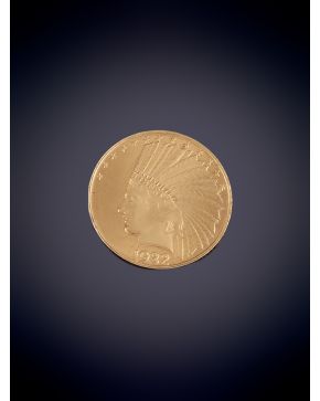 972-MONEDA 10 DOLARES AMERICANOS ORO AMARILLO 900