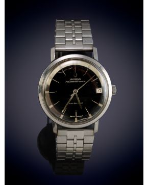 995-UNIVERSAL GENEVE POLEROUTER. RELOJ DE PULSERA PARA CABALLERO CON CAJA EN ACERO. MOVIMIENTO AUTOMÁTICO. Esfera en dos tonos con