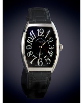 996-FRANCK MULLER RELOJ DE PULSERA PARA CABALLERO, MODELO SUNSET. CAJA EN ACERO Nº 151 MOVIMIENTO AUTOMÁTICO. Esfera negra con nu