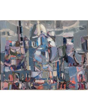 2008-SAM ANDEL  Montmartre Óleo sobre lienzo Firmado Titulado al dorso Montmartre Medidas: 73,3 x 92,3 cm. 