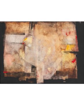 2038-ARTURO MARTÍNEZ MORENO (Albacete 1940) Paisaje 99. 2005  Óleo y acrílico sobre tabla Medidas: 81,5 x 100 cm., 97 x 