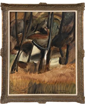 42-FEDERICO AGUILAR ALCUAZ (Santa Ana, Manila 1932-Manila 2011) Bosque. 1972 Óleo sobre lienzo Firmado y fechado 1972 
