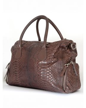 1008-BOLSO DE ASA CORTA EN PIEL. 