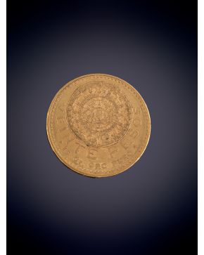 913-MONEDA DE 20 PESOS MEXICANOS EN ORO AMARILLO DE 22K. 