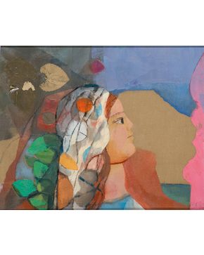 2001-MIGUEL IBARZ (Mequinenza, Zaragoza 1920 - Barcelona, 1987) Koré. 1981 Óleo sobre lienzo Firmado Ta