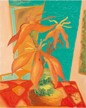 2004-JOAQUÍN ESCUDER (Alcañiz 1961) Vegetación Óleo sobre lienzo Firmado Medidas: 100 x 81,5 cm. 