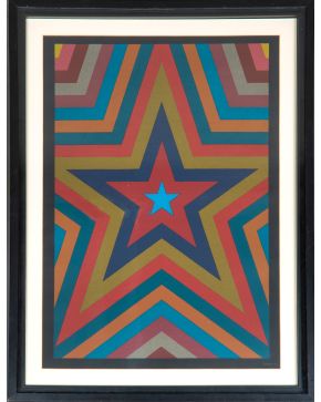 2008-SOL LEWITT (Hartford 1928-Nueva York 2007) Five Pointed Star with Color Bands (Suite Olympic Centennial). 1992 