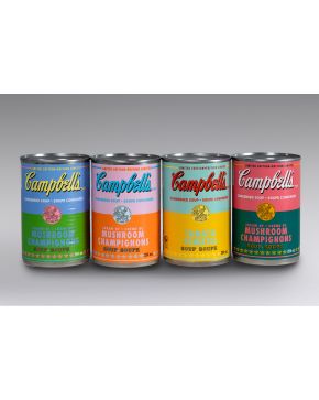 4-AFTER ANDY WARHOL (Pittsburgh 1928 - Nueva York 1987) Campbell Soup Warhol 60 Anniversary. 2020 Lote de 4 Lata
