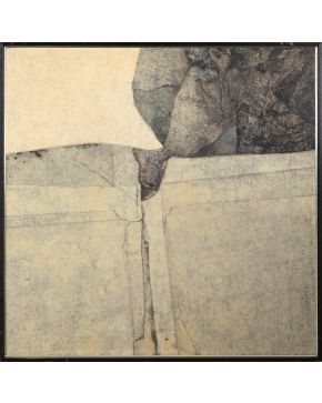 45-FRANCISCO FARRERAS (Barcelona 1927-Madrid 2021) Sin título. 1978 Acuarela, tinta y collage de papeles recortad