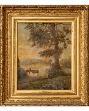 2034-GORA Paisaje"" Óleo sobre lienzo. Medidas: 40 x 35 cm.""