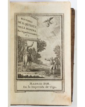 511-MIGUEL DE CERVANTES “El ingenioso hidalgo don Quijote de la Mancha” Ed., Madrid, Viuda de Barco López. 1808 4 volú