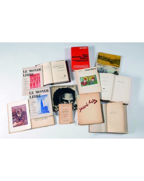 299-Octavio Paz y Julián Ríos. Solo a dos voces. Editorial Lumen. Barcelona. 1973. 4º. cartoné. deter. Fotos.
